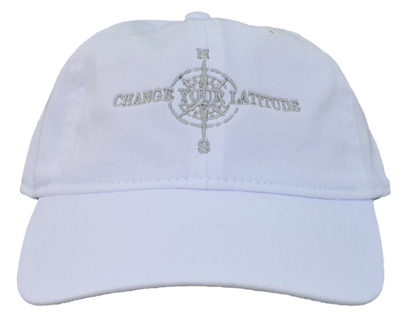 White Embroidered Logo Cap